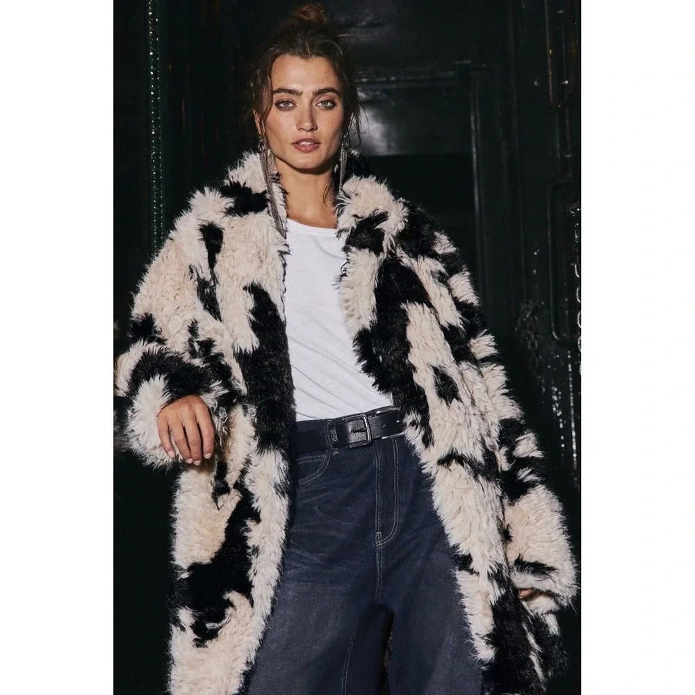 Free People Sabo Double Buckle Belt silver black leather small medium new nwt